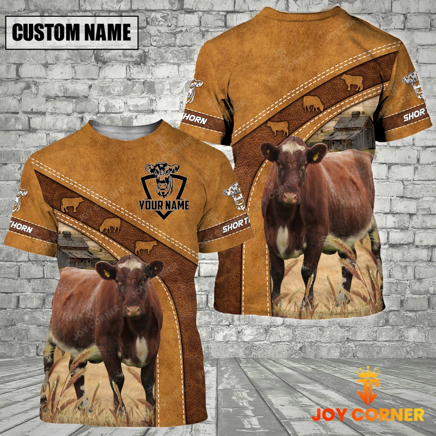 Novacare Shorthorn 3D Customized Name - Farm Name Hoodie