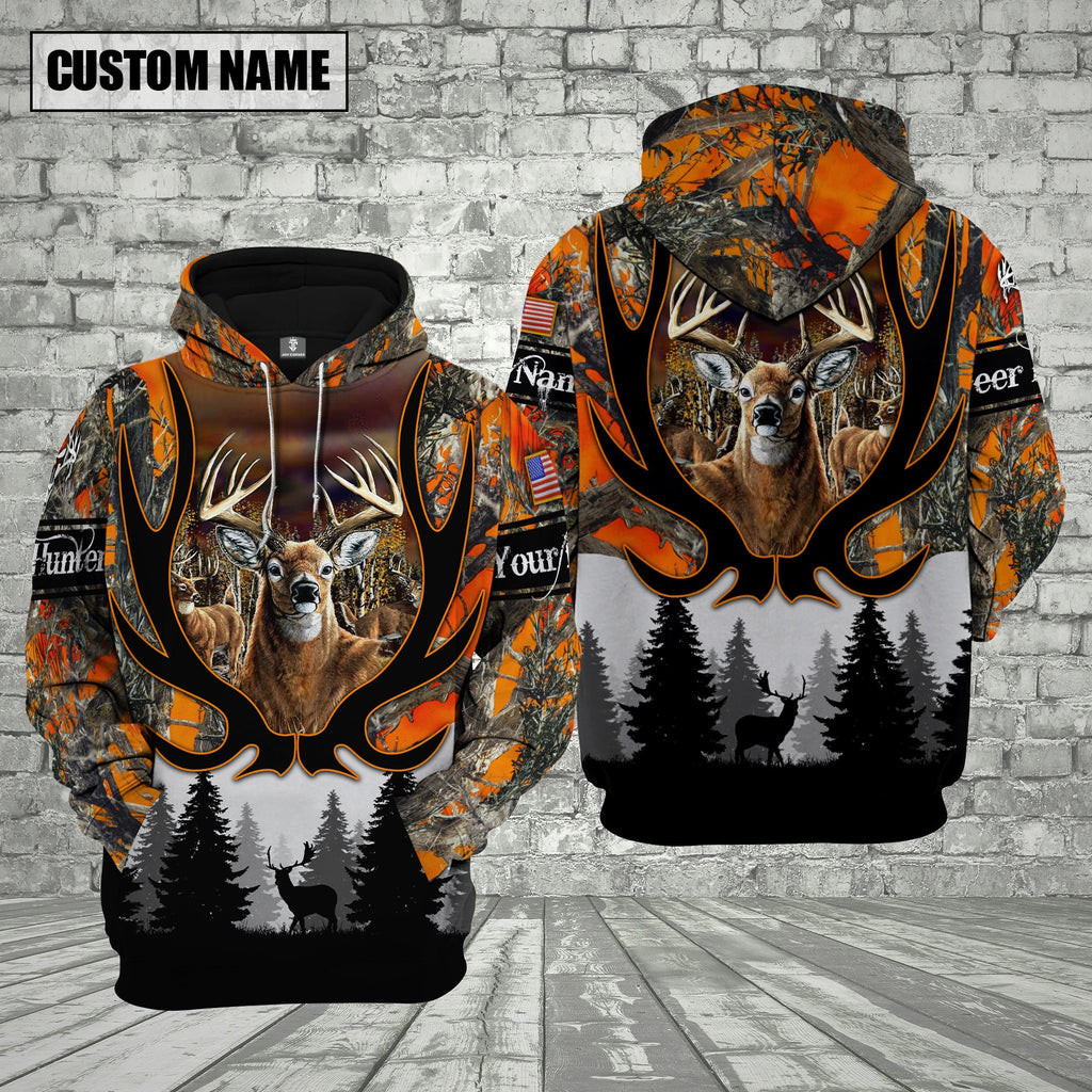 Novacare Personalized Name Deer Hunting Orange Shirt 3D All Over Printed Clothes