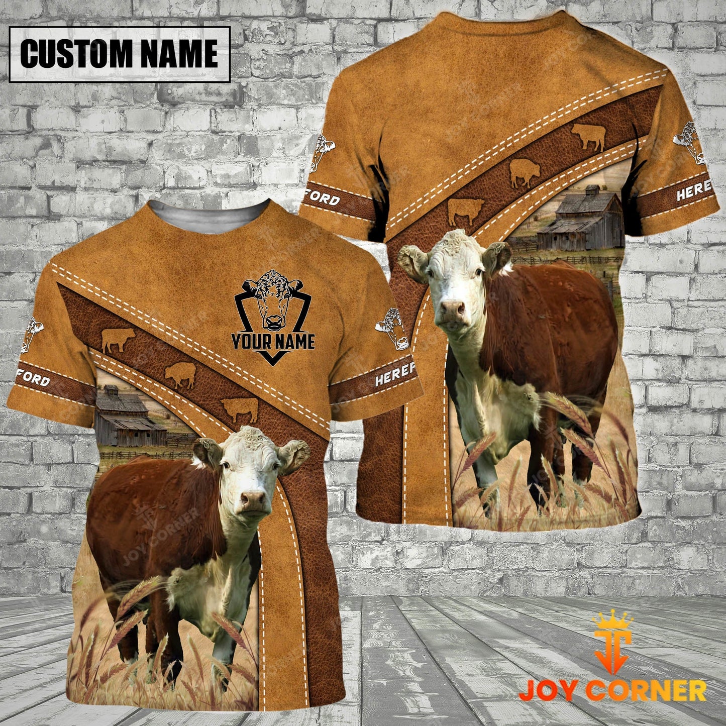 Novacare Personalized Name Farm Hereford Cattle Hoodie TT7