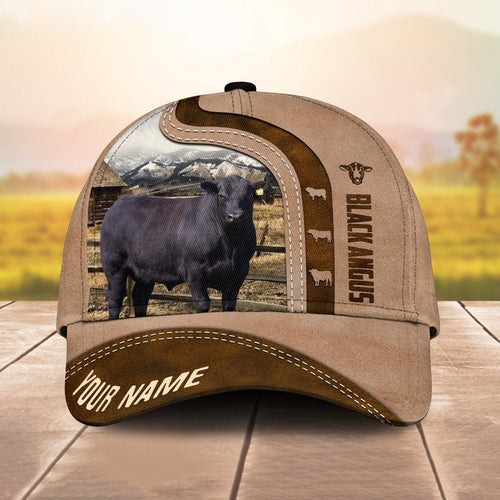 Novacare Black Angus Custom Name Light Brown Cap
