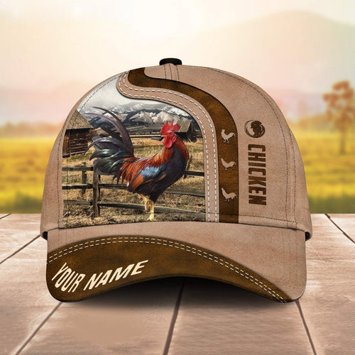 Novacare Chicken Custom Name Light Brown Cap