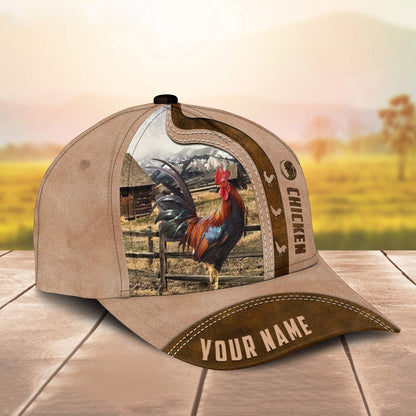 Novacare Chicken Custom Name Light Brown Cap