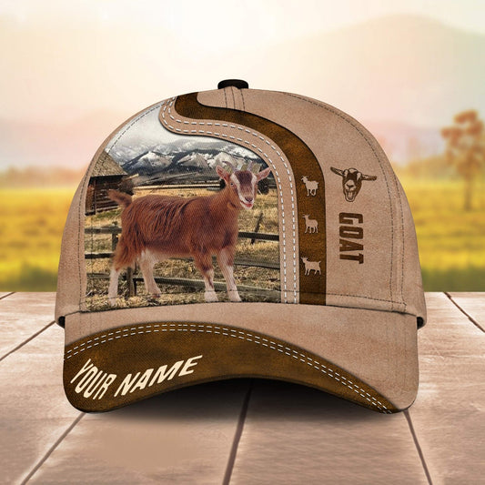 Novacare Goat Custom Name Light Brown Cap