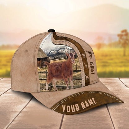 Novacare Goat Custom Name Light Brown Cap