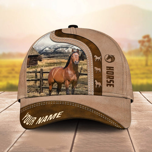 Novacare Horse Custom Name Light Brown Cap