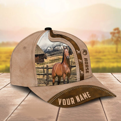 Novacare Horse Custom Name Light Brown Cap