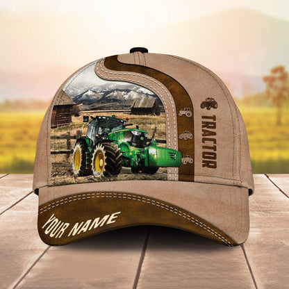 Novacare Tractor Custom Name Light Brown Cap