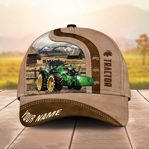 Novacare Tractor Custom Name Light Brown Cap