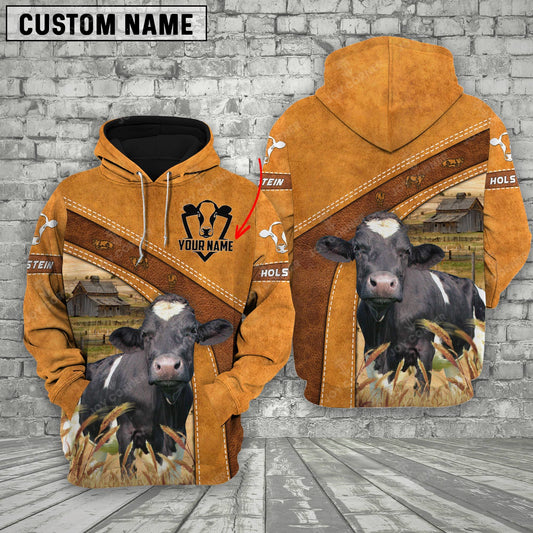 Novacare Personalized Name Farm Holstein Cattle Hoodie TT6