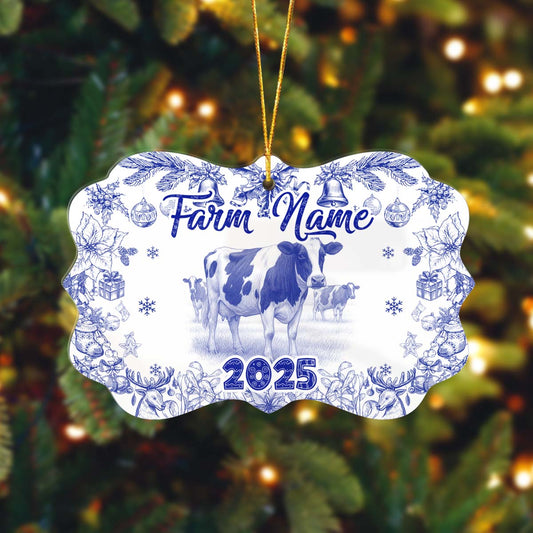 Novoracare Holstein Lovers Christmas Gift Toile De Jouy Custom Shape Acrylic Ornament 2025