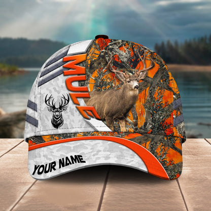Novacare Hunting Customized Name Orange Lava Pattern 3D Classic Cap