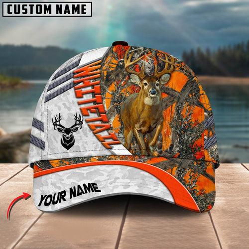 Novacare Hunting Customized Name Orange Lava Pattern 3D Classic Cap
