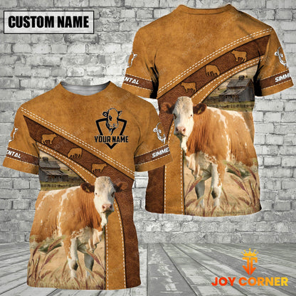 Novacare Simmental Custom Name Printed Cattle 3D Hoodie