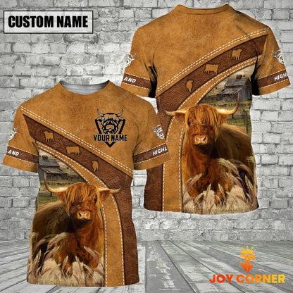 Novacare Personalized Name Farm Highland Cattle Hoodie TT1